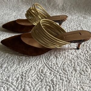 Aquazurra Kitten Heel Mules